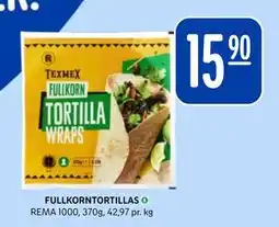 Rema 1000 FULLKORNTORTILLAS tilbud