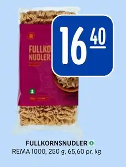 Rema 1000 FULLKORNSNUDLER tilbud