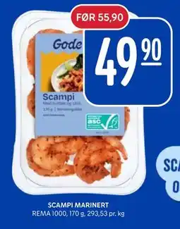 Rema 1000 SCAMPI MARINERT tilbud