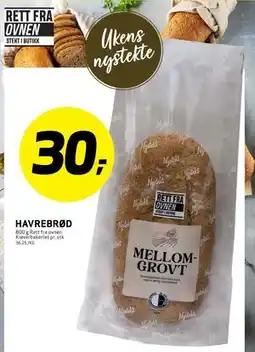 Bunnpris HAVRE BRØD tilbud