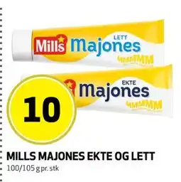 Bunnpris MILLS MAJONES EKTE OG LETT tilbud