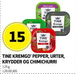 Bunnpris TINE KREMGO' PEPPER, URTER, KRYDDER OG CHIMICHURRI tilbud