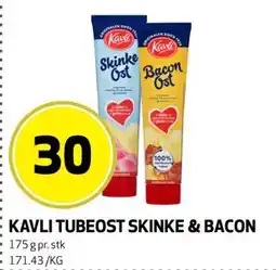 Bunnpris KAVLI TUBEOST SKINKE & BACON tilbud