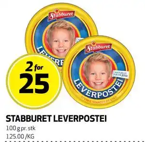 Bunnpris STABBURET LEVERPOSTEI tilbud