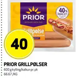 Bunnpris PRIOR GRILLPØLSER tilbud