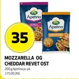 Bunnpris MOZZARELLA OG CHEDDAR REVET OST tilbud