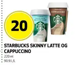 Bunnpris STARBUCKS SKINNY LATTE OG CAPPUCCINO tilbud