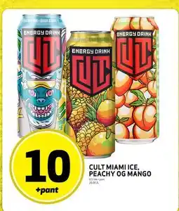 Bunnpris CULT MIAMI ICE, PEACHY OG MANGO tilbud