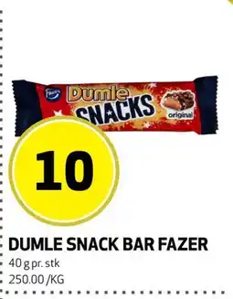 Bunnpris DUMLE SNACK BAR FAZER tilbud