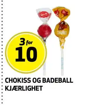 Bunnpris CHOKISS OG BADEBALL KJÆRLIGHET tilbud