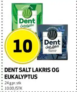 Bunnpris DENT SALT LAKRIS OG EUKALYPTUS tilbud