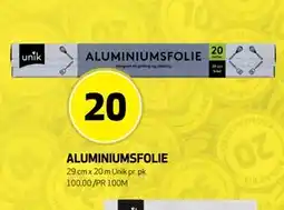 Bunnpris ALUMINIUMSFOLIE tilbud