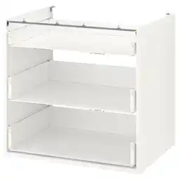 IKEA Enhet Benkeskap med 3 skuffer, hvit, 80x60x75 cm tilbud