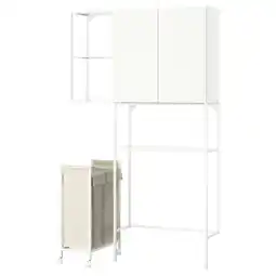 IKEA Enhet Oppbevaringskombinasjon, hvit, 120x32x204 cm tilbud