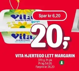 Coop Extra VITA Hjertego lett margarin tilbud