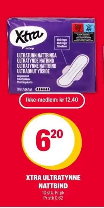 Coop Extra XTRA Ultratynne nattbind tilbud