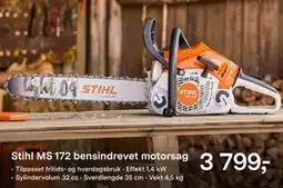 Felleskjøpet Stihl MS 172 bensindrevet motorsag tilbud