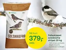 Felleskjøpet Felleskjøpet solsikkefrø stripet 20 kg tilbud