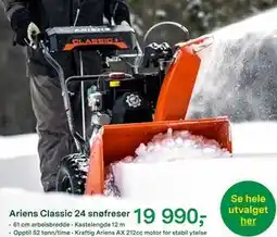 Felleskjøpet Ariens Classic 24 snøfreser tilbud
