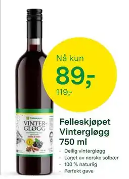 Felleskjøpet Felleskjøpet Vintergløgg 750 ml tilbud