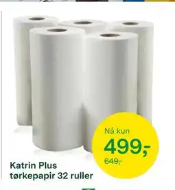 Felleskjøpet Katrin Plus tørkepapir 32 ruller tilbud