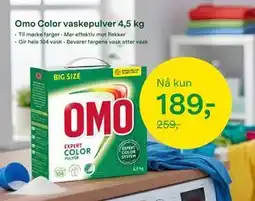 Felleskjøpet Omo Color vaskepulver 4,5 kg tilbud