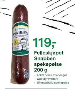 Felleskjøpet Felleskjøpet Snabben spekepølse 200 g tilbud