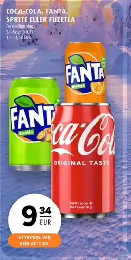 Scandinavian Park COCA-COLA, FANTA, SPRITE ELLER FUZETEA, EUR 9.34 tilbud
