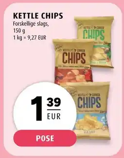 Scandinavian Park KETTLE CHIPS, EUR 1.39 tilbud