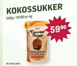 Holdbart KOKOSSUKKER tilbud