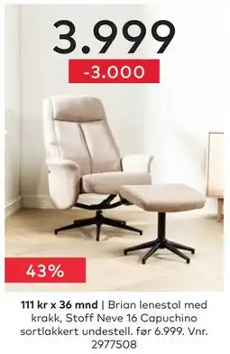 Skeidar Brian lenestol tilbud