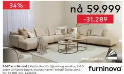 Skeidar Vesta U-sofa tilbud