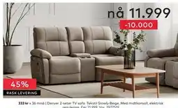 Skeidar Denver 2-seter tilbud