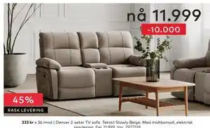 Skeidar Denver 2-seter tilbud