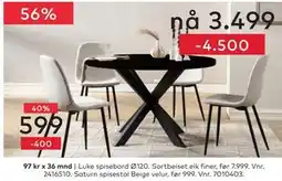 Skeidar Luke spisebord tilbud