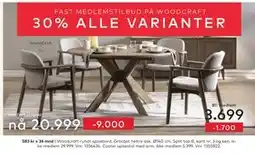 Skeidar Woodcraft rundt spisebord tilbud