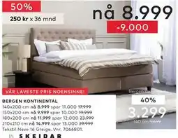 Skeidar BERGEN KONTINENTAL tilbud