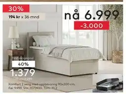 Skeidar Komfort 2 seng med oppbevaring tilbud