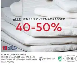 Skeidar SLEEP I OVERMADRASS tilbud