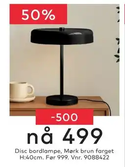 Skeidar Disc bordlampe tilbud