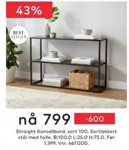 Skeidar Straight Konsollbord tilbud