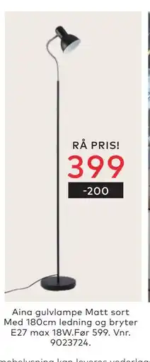 Skeidar Aina gulvlampe tilbud