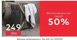 Skeidar Bamboo skittentøyskurv tilbud