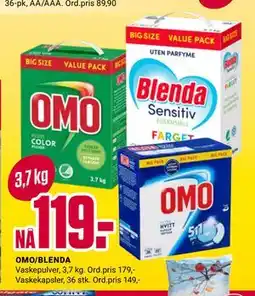 Europris OMO/BLENDA tilbud