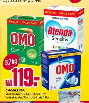 Europris OMO/BLENDA tilbud