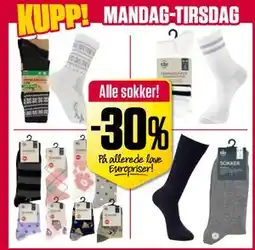Europris Alle sokker! 30% tilbud