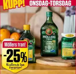 Europris Möllers tran! 25% tilbud