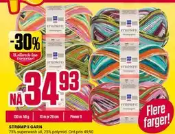 Europris STRØMPII GARN tilbud