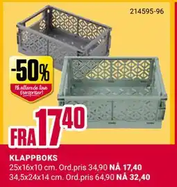 Europris KLAPPBOKS tilbud