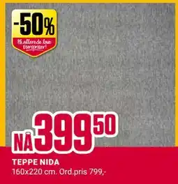 Europris TEPPE NIDA tilbud